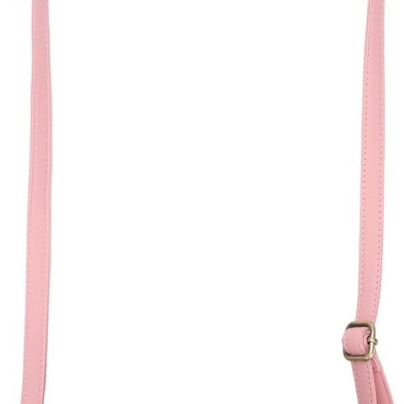 Demon Slayer Nezuko Metal Badge Women's Pink Crossbody Handbag - Picture 5 of 9